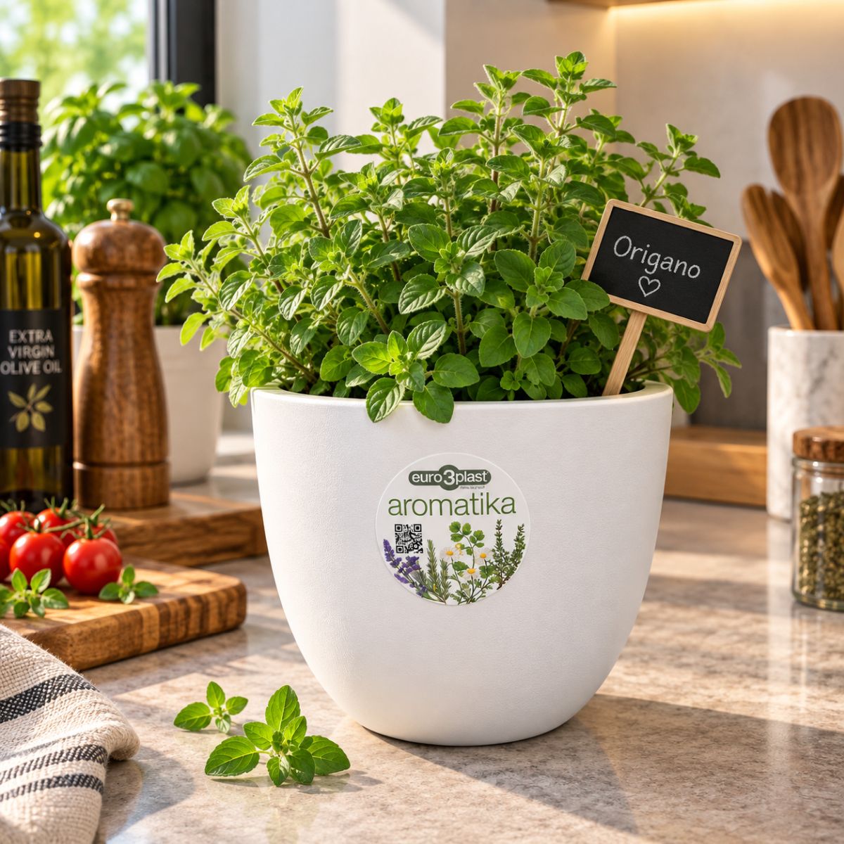 Dekorativni lonček Aromatika White (2L) - slika 2